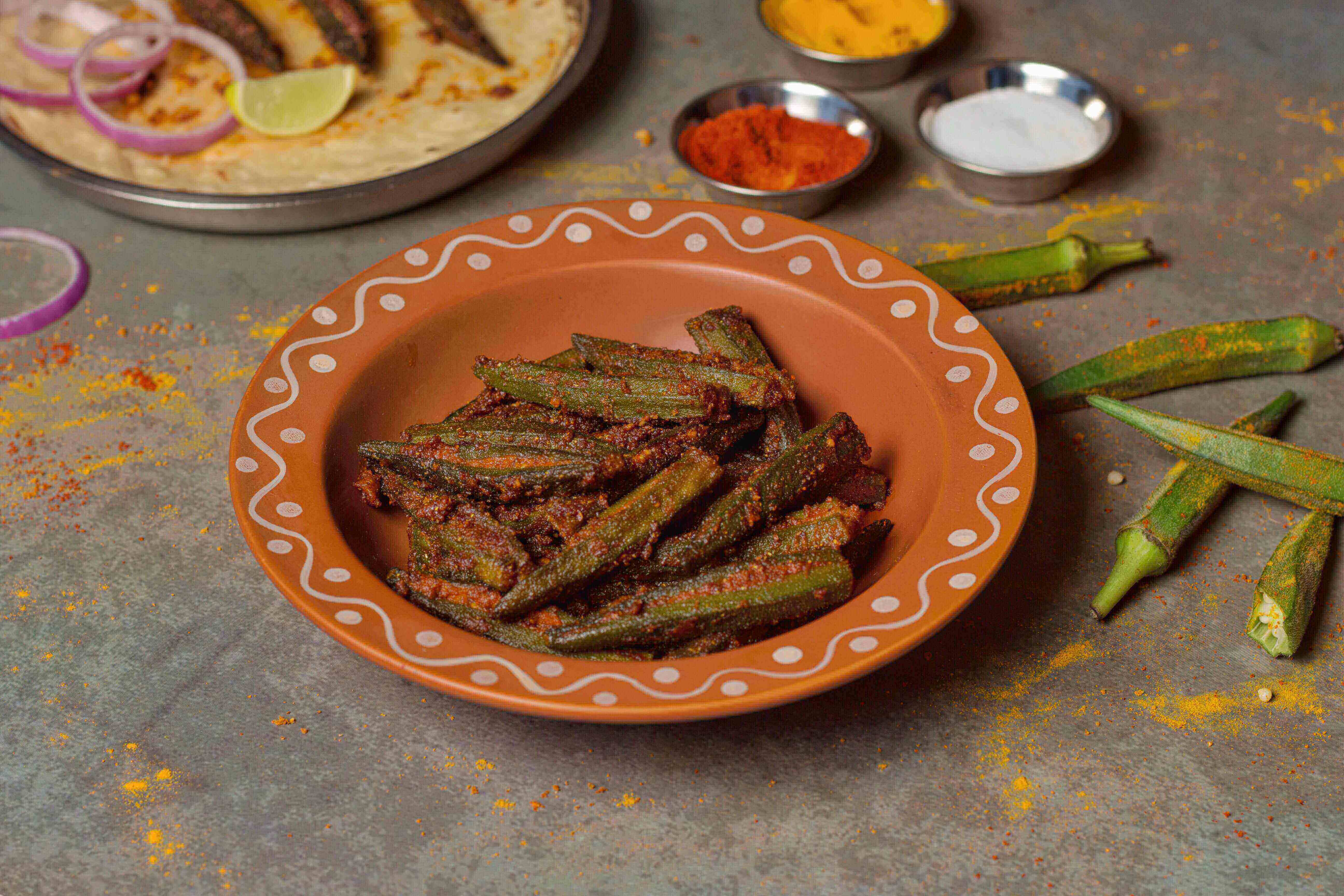 Bharwan Bhindi Or Stuffed Okra Fry Recipe Indian Vegetarian Recipes